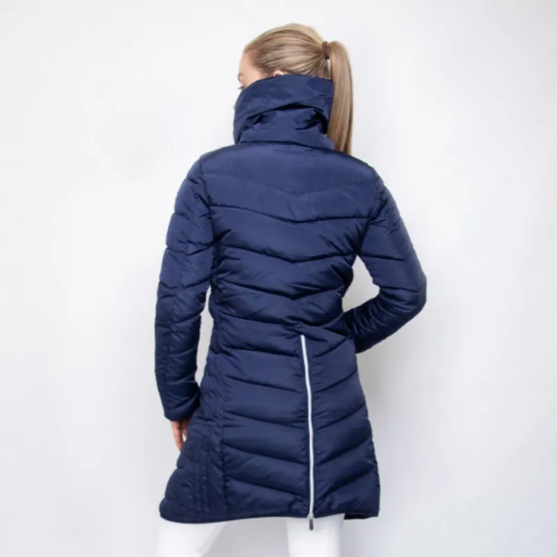 Coldstream Kimmerston Long Quilted Coat in Navy-7